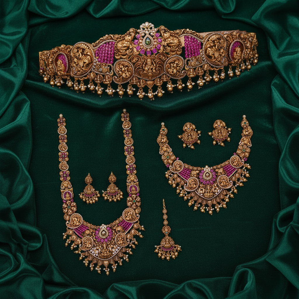 The Sovereign Lakshmi Royal Ruby Bridal Trousseau