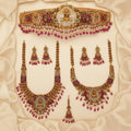 Imperial Lakshmi Antique Gold Ruby Bridal Set | Personae