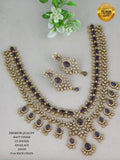 Crystal Necklace Set with Multicolored Stones for Bridal and Party Wear