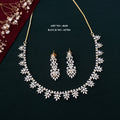 Floral American Diamond Necklace Set