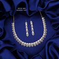 American Diamond Geometric Bridal Necklace Set
